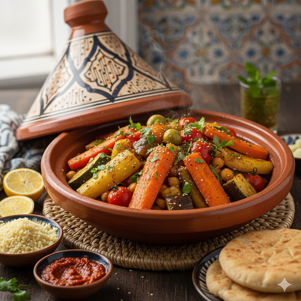 Tajine de légumes d’hiver & semoule fine vapeur